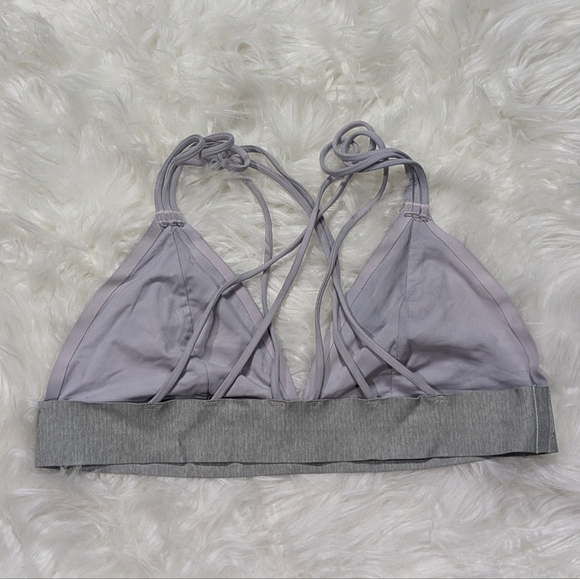 Victoria's Secret PINK Lilac Purple Strappy Back Triangle Bralette Size‎ Large - Picture 2 of 6